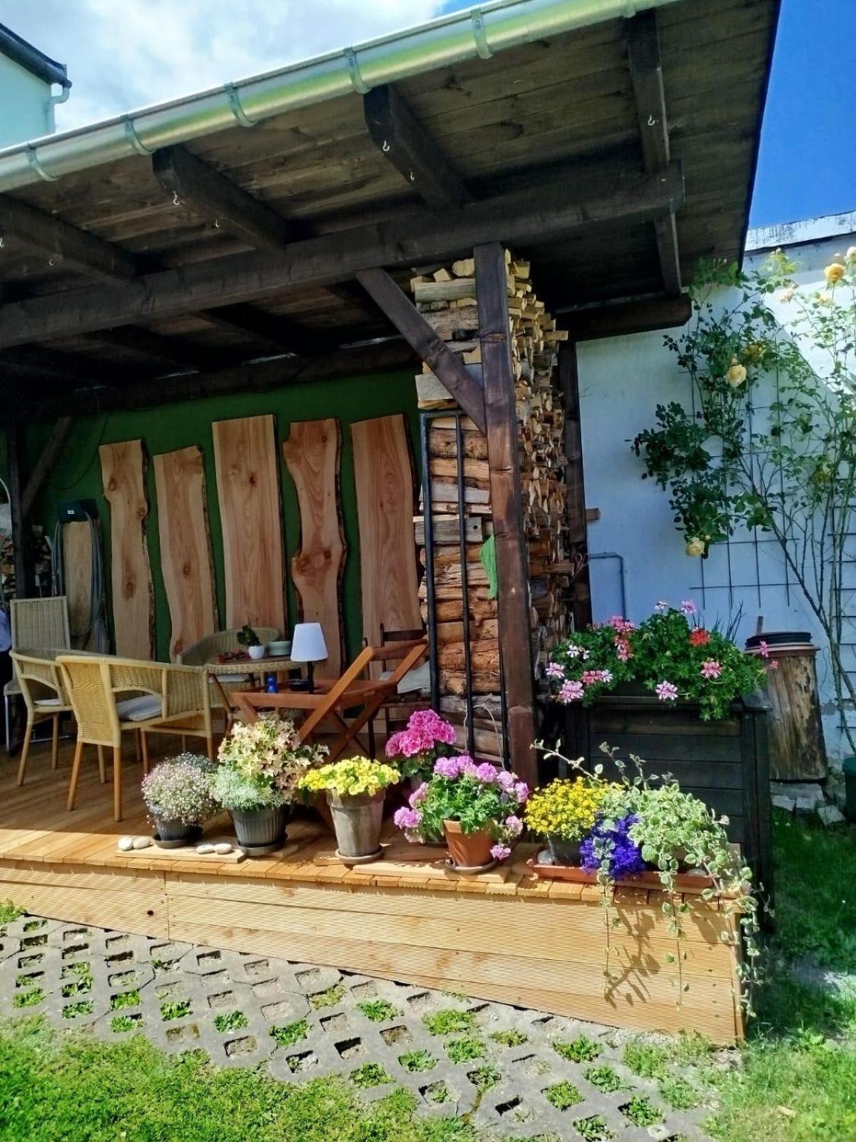 Ferienwohnung Greifenbach, Gartennutzung, Haustiere Willkommen Geyer Kültér fotó